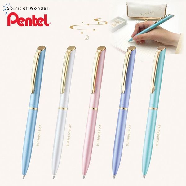 Pens New Japan Pentel Gel Pen0.5 mm Energel es Pastel Limited Edition BLP2005P VOLLEDIGE METALEN PEN LICHAAM ZWARTE INKT