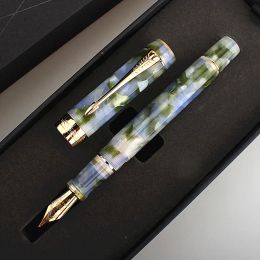 Pennen Nieuwe Jinhao Centennial 100 Fountain Pen met pijlclip 18kgp Golden vergulde M NIB 0,7 mm Resin Ink Pen Business Office Gift Pen