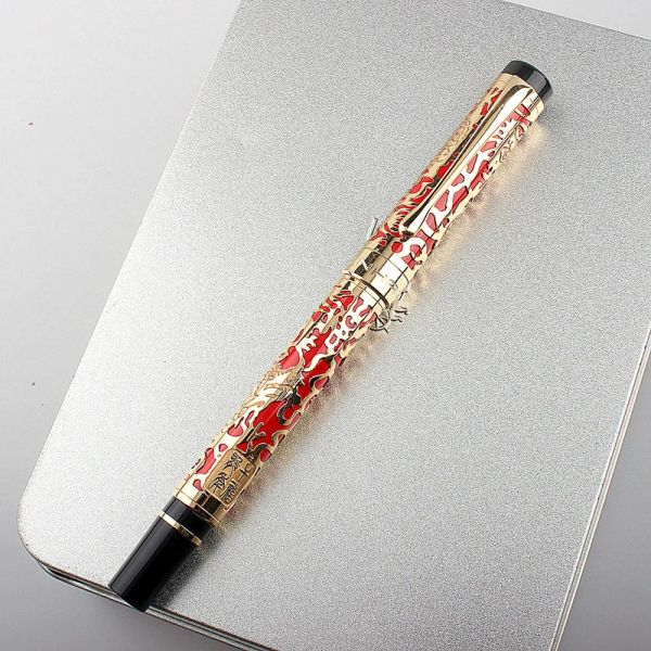 Stylos de luxe de luxe de haute qualité Jinhao 5 Color Golden Dragon Business Office Fountain Pen Student School Papenery Supplies Ink stylos