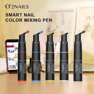 Stylos Onails In5 Smart Nail Pen 120 Couleurs Gel Polish Set 5 pièces DIY Mélanges Couleurs un étape Gel 3 en 1 pour le concepteur de clous