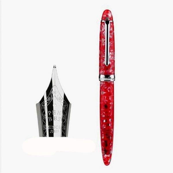 Pens Penbbs 308 Fashion Acrylic Resin Fountain Pen Strain Excellent F0.5 mm Iraurita Nib Business Office Writing Ink Pen with Gift Box Kawayi