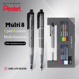 Stylos pentil multi8 + module multifonctionnel stylo ph802 / ph803 colored ballpoint stylo colored mécanical crayon peinture à la main