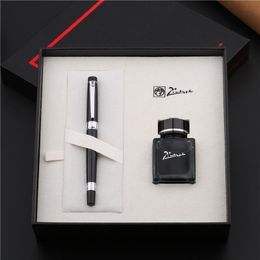 Stylos Picasso 5505 Pimio Fountain Pen Gold Silver Clip Student Teacher Business Roman Style Gift Box Packaging pour Choose