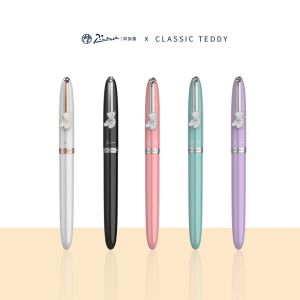 Stylos Penso Picasso 922 Metal Fountain Pen Classic Teddy Series Iridium Fine Nib Ink Pen Writing Gift Set pour Business Office School