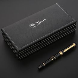 Stylos picasso pimio 926 Luxury noir et or 0,5 mm I ridium plume plume avec des stylos d'encre cadeau Pu Box Box à l'encre de luxe