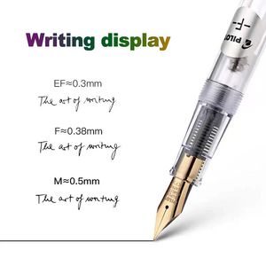 Stylos pilotes 78g 2022 Transparent 78g + 22k Golden Original Iridium Fountain Pen étudiants pratiquer la calligraphie EF F M NIB INK CARTRIDGE