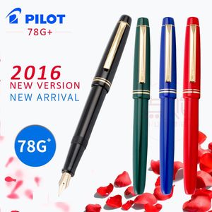 Stylos pilotes 78g 78g + 22k Golden Original Iridium Fountain Pen étudiants Pratique Calligraphie EF F M