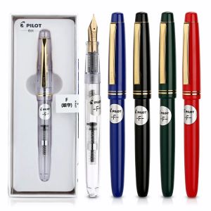 Bolígrafos piloto 78g Fuente Pens 22K Golden original Iridium Fuente Pen con convertidor para escribir caligrafía Ef f m b Nib Small Gift