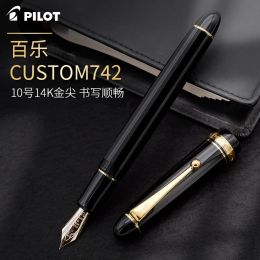 Stylo plume de plume de pilote Custom 742 NIBS SPECIAL ORIGINAL 14K GOLD NIB FKK2000R Meilleur cadeau Pens de haute qualité Pen pour écrire