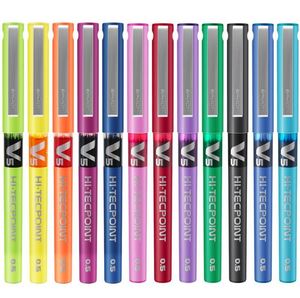 Pens Piloot Pennen Hitecpoint 0,5 mm gel Pennen V5 Wegwerpen Pen BXV5 Japan 12 kleuren