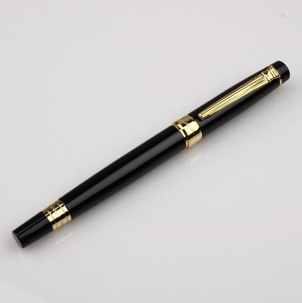 Stylos Pens Pimio 917 Black de luxe avec stylo à rouleau à clip doré avec casse cadeau original 0,5 mm Black à encre de recharge stylos à billes