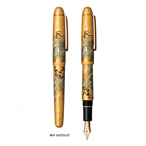 Stylos platine Fountain stylos 3776 siècle 14k Gold Goldleaf Rouled Gold Foil Luxry Gift Ink Pen Bureau ACCESSOIRES PNB30000H