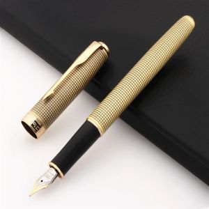 Pens Quality Jinhao 75 Golden Bronze Fountain Pen Financial Office Student School Papenery fournit des stylos à encre