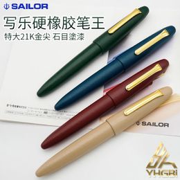 Pens Sailor Fountain Pen 21k Gold TwotOne Nib Grand Pen Ink Pen Hard Rubbery Pen for Writing Fountain Pen Luxury High Quality