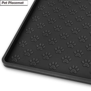 Pennen siliconen pet placemat voor honden en kat, mat voor voorkomen voedsel en wateroverloop gemakkelijk schoon geschikt voor klein middelgrote en grote huisdier