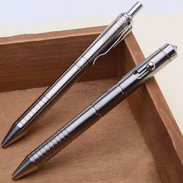 Pennen Solid Titanium Legering Gel inkt Pen Retro Bolt Action Writing Tool School Office Stationery Supplies