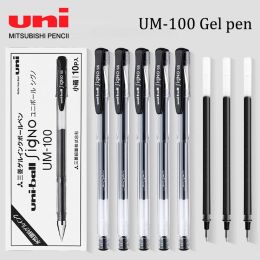 Pennen uni 0,5 mm gel pen um100 fontein pen set ballball pen snel drogen vervangende kern kantoor briefpapier Japans briefpapier