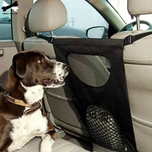 Stylos de voiture arrière Universal Dog Seat Isolement Mesh Barrier Sécurité Travel Freeat Net Stretchy Durable Net Stop Kids ou animaux de compagnie dérangeants