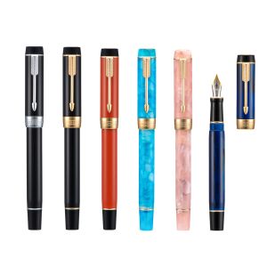 Version améliorée des stylos Jinhao 100 Mini résine Fountain Pen Centennial Golden Clip EF / F / M Nib avec convertisseur Office Écriture Gift Ink Pen