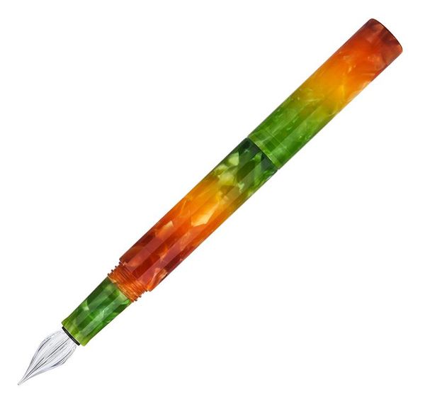 Stylos wanwu créatifs celluloïd aurora mini verre glass dip plume fontaine pocket ef / f / small bent nib coloful incre stylo box cadeau coffre