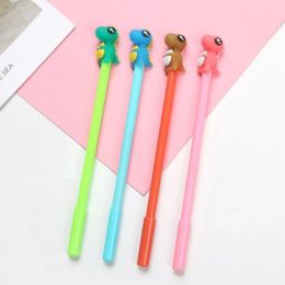 Stylos en vente en gros de la papeterie créative dinosaure silicone gel stylo mignon caricatures d'apprentissage du stylo gastronomie