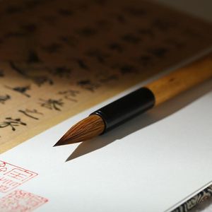 Stylos Pinceaux d'écriture en bois de cheveux de loup stylo encre traditionnelle ensemble de pinceaux de calligraphie chinoise pour dessiner de petits approvisionnements de script réguliers