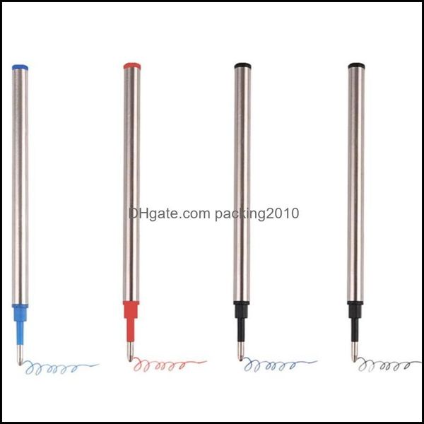 Stylos Fournitures D'écriture Business Industrial5Pcs Recharges De Stylo À Bille Remplacement 0.5Mm Bleu Noir Rouge Couleur D'encre Pour L'école Bureau Papeterie