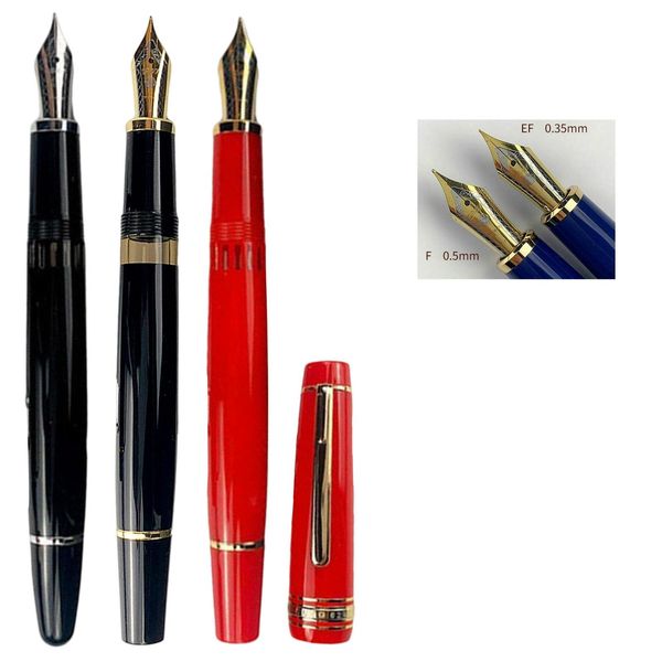 Bolígrafos Yong Sheng 629 Fuente Pen Iridium Grande EF/F Nibs Resin Ink Pens para Pationery Office School Escribir Regalos de llenado de pistón