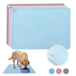 Bolígrafos zk30 3colors fácil limpio impermeabilizante alfombra de mascotas para mascotas para gato alimento para mascotas tazón para mascotas almohadilla de alimentación de perros