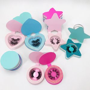 Pentagramme coeur forme circulaire cils boîte bonbons cils colorés boîtes d'emballage 2021 nouveau style gros cas