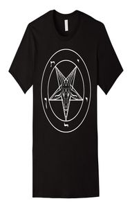Pentagram T-shirt avec baphomet Head Head Satanic Black Star Summer Soueve T-shirts Tops S3xl Big Size Cotton Tees5945900