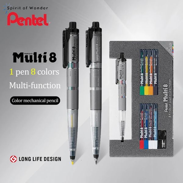 Pentel Multi8 Module stylo multifonctionnel PH802/PH803 stylo à bille coloré crayon mécanique coloré peinture dessin à la main 240105