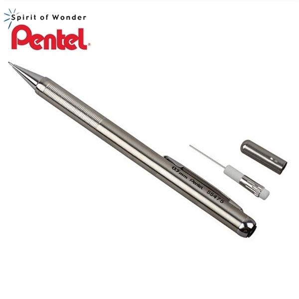 Pentel SS475 acier inoxydable crayon mécanique tige métallique 0.5MM fournitures scolaires de bureau Y200709