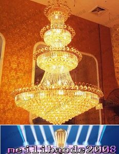 Penthouse Floor Villa Trappen Duplex Mansion Hotel Lobby Grote Woonkamer Lamp K9 Crystal Kroonluchter Hanger Droplight Lighting New MyY16669