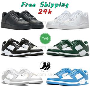 Livraison gratuite Classic One Triple Black White Casual Shoes Loafers Mens Mens Femme Forme-Forme Designer Sneakers 1s White Green Tennis Skate Trainer Big Size US 12 13 EUR 47