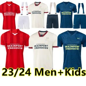 Pepi 23 24 Home Red Soccer Jerseys 2023 2024 Hazard Fabio Silva Away Third Blue Football Shirts Men Kid Kit Kit sets Uniforme