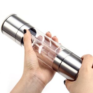 Pepper Grinder 2 in 1 roestvrijstalen handmatige zoutpeper molen molen kruiden keukengereedschap accessoires voor koken 10pcs