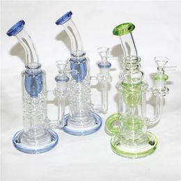 Percolator Hookahs Torus Recycler Waterpijpen 14 mm Vrouwelijke gewricht Mini Oil Rigs Glass Bong met Bowl Quartz Banger 18mm Bubbler Ash Catchers