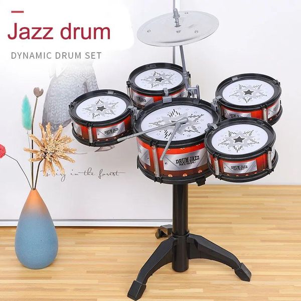 Percussion Drums Percussion Chiger Jouets musicaux pour enfants Instruments Jazz Drum Set Toddler Rock Band mini Jouets musicaux Kid Music Educationa