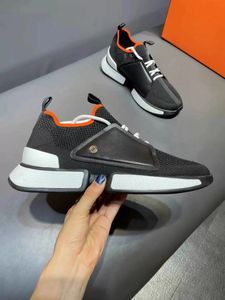 Perfect Merk Depart Knit Leather Sneakers Schoenen Mannen TPU Chunky Lichtgewicht Sport Lug Rubberen Zool Skateboard Wandelen Groothandel Trainers