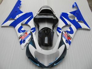 Perfecte pasvorm voor Suzuki GSXR1000 K2 2000 2001 2002 Blauw Wit Zwart Plastic Fairing Kit GSX-R1000 00 01 02 Valerijen Set HV098