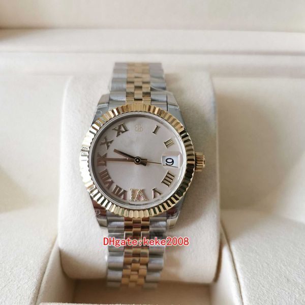 Perfect Ladies Watches 278273 31 mm en or jaune en acier saphir Bracelet Cal.2836 Mouvement automatique Miss Miss Femme Montreux de bracelets