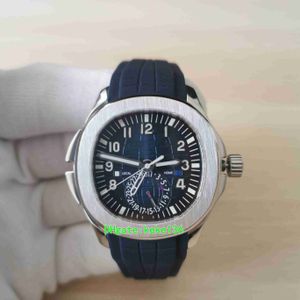 Montres pour hommes parfaites aquanaut 5968 5968A 42mm saphir bandes de caoutchouc inoxydable bracelet cadran bleu CH 28-520 C mouvement mécanique automatique hommes montres-bracelets