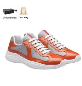 Perfect Nice Americas Cup Sneakers Shoes Patent Leather Nylon Top Brand Mens Skateboard Mesh Runner Casual Outdoor Walking