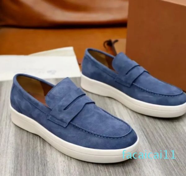 Perfect Nice Gentleman Baskets pour hommes Chaussures Charms Walk Mocassins Bas en cuir de vache souple Oxfords Plat à enfiler sur mocassins à semelle en caoutchouc