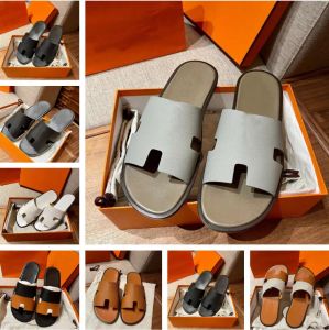 Perfecte mooie Izmir mannen sandalen schoenen kalfsleer leren man slippers glijden op strandschuifjes brede fit jongens slippers comfort casual wandelen eu 38-46