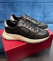 Perfecte kwaliteit Demmy Men Sneakers schoenen Mesh Leather Technical Runner Sport Suede kalf lederen trainers Synthetische stoffen Runner Sport 38-46