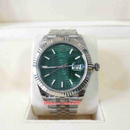 Qualité parfaite EW V2 126334 41mm montres pour hommes en acier inoxydable cadran vert bracelet jubilé ETA 3235 mouvement automatique mécanique hommes montre-bracelets