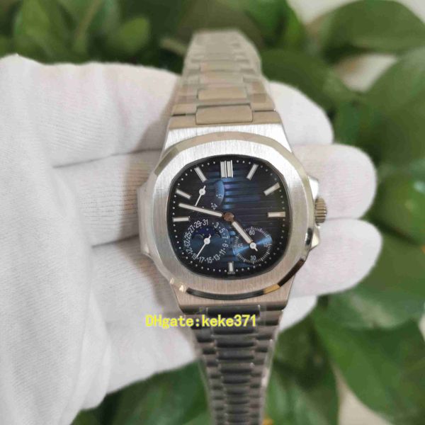 Perfect Quality Men relojes Classic 40.5mm 3712 / 1A-001 3712 Calendar Moon Phase Power Reserve Inoxidable Transparente Mecánico Automático Reloj para hombre relojes de pulsera