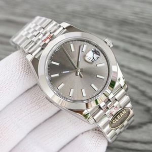 Relojes para hombre de calidad perfecta Fecha de 41 mm solo marque Pulsera de ostras de acero inoxidable Espejo de zafiro Reloj mecánico automático para hombres relojes de pulsera